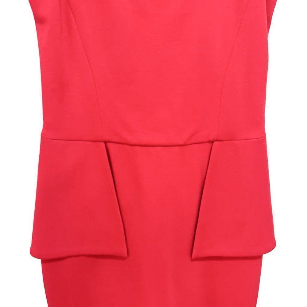 NWT CUT25 by Yigal Azrouel Red Peplum Ponte Knit Tank Dress Retail $385 - Picture 6 of 10